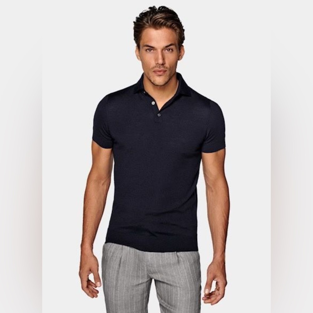 Suitsupply Dark Blue Polo Shirt